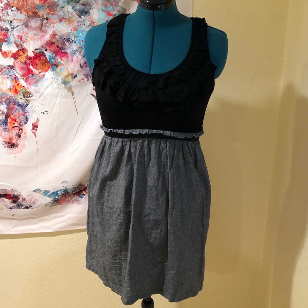 Black and gray dress